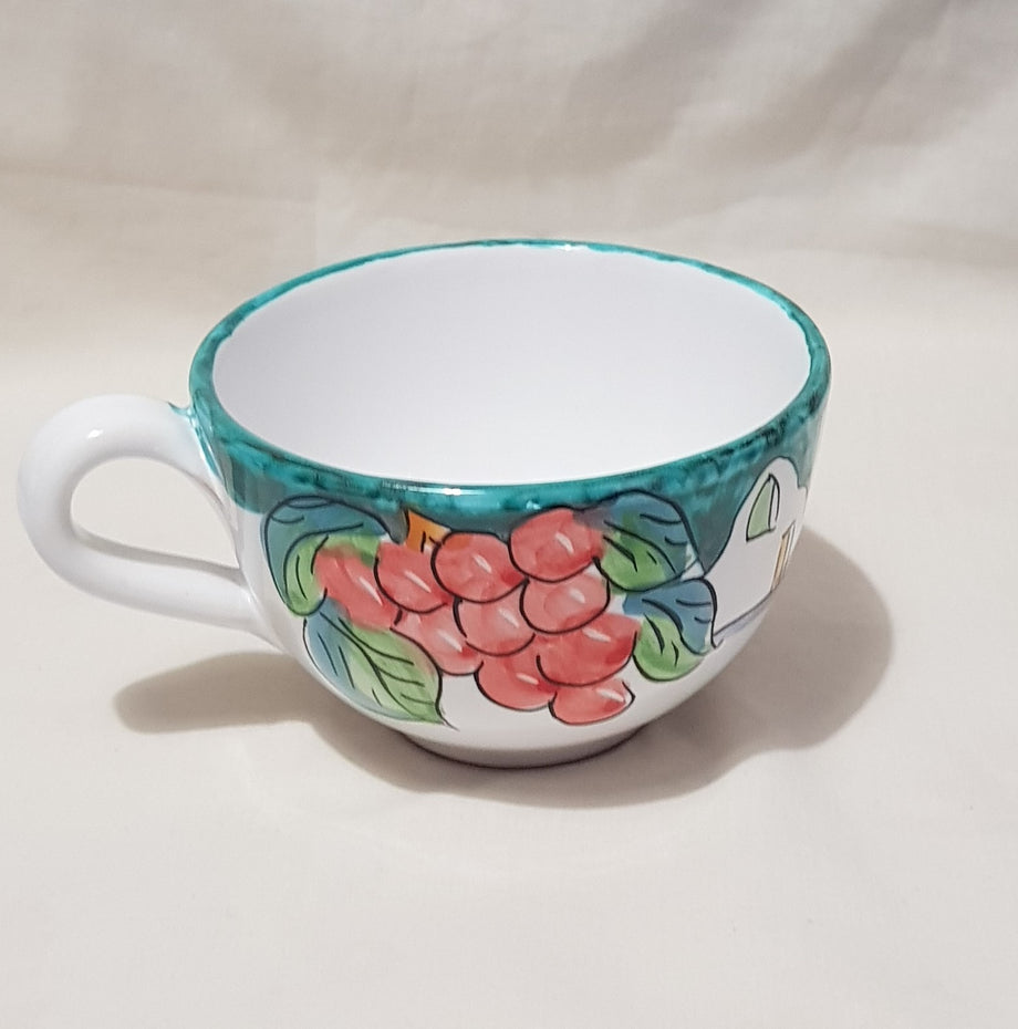 Tazza da latte - Decoro Casette - CERAMICA VIETRESE - Eccellenza