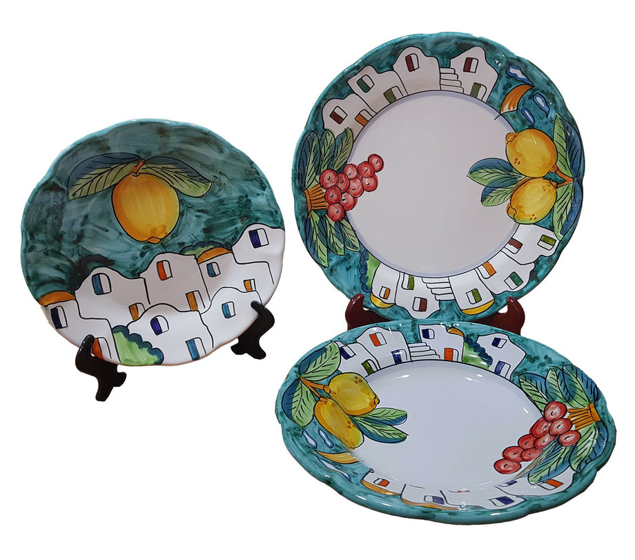 Piatti linea Fiori e Limoni in ceramica vietrese – Vietri With Love